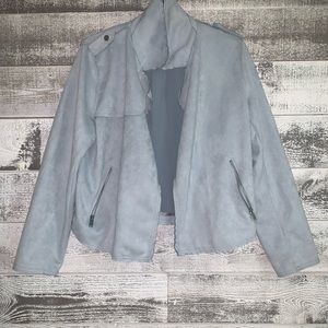 Philosophy coat womens size XLarge suede front open